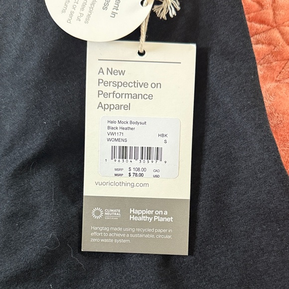VUORI Halo Mock Bodysuit BNWT - Picture 3 of 3